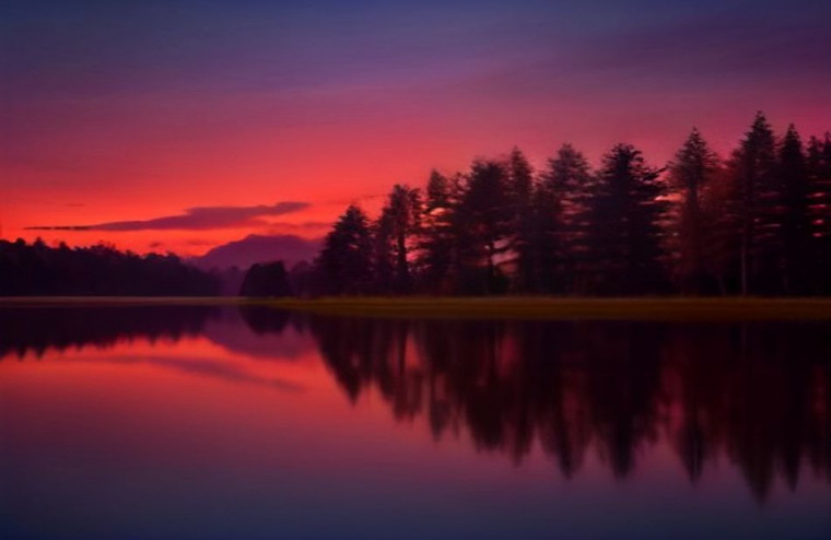 Red Nature AI Wallpaper