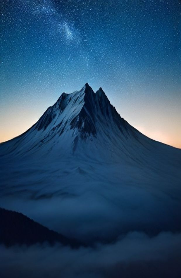 Blue Night Sky AI Wallpaper