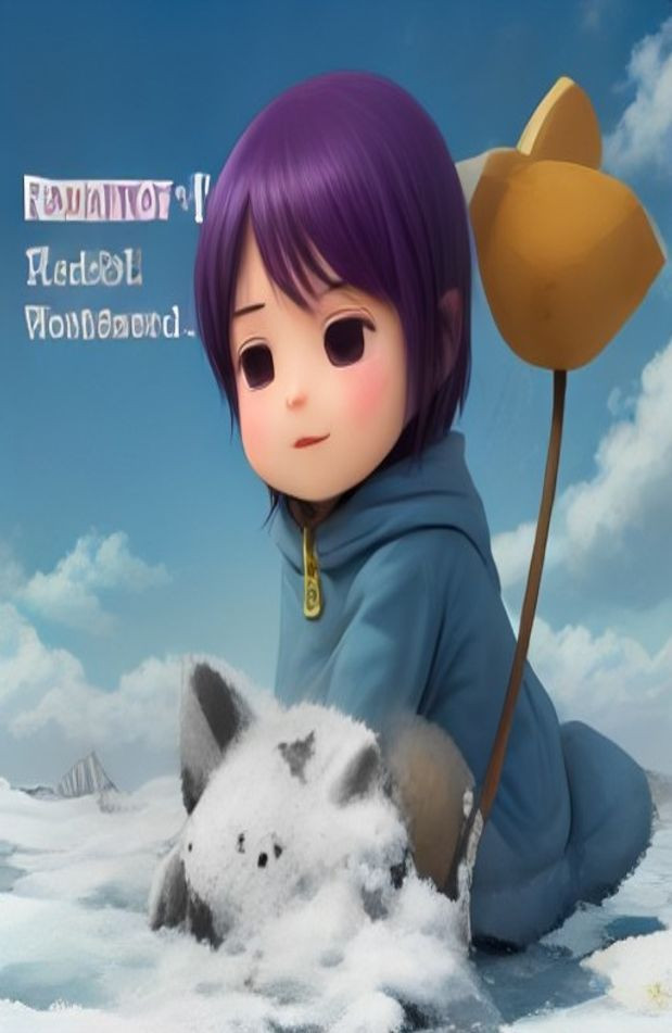 Cute Anime Cat AI Wallpaper