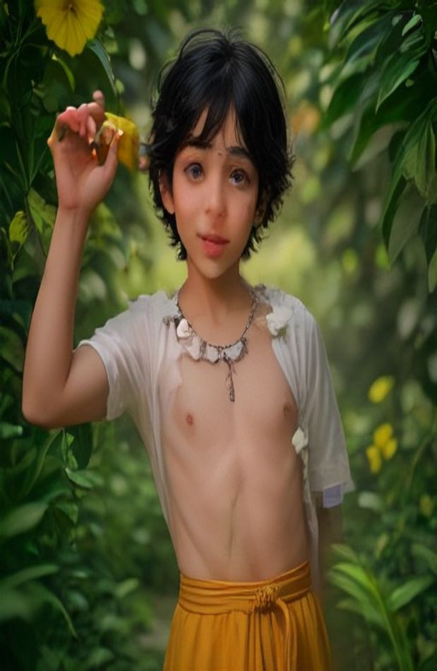 Natkhat Krishna HD AI Wallpaper