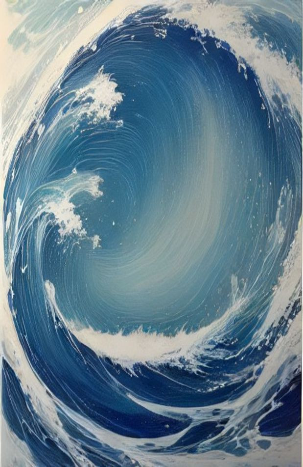 Japanese Wave AI Wallpaper