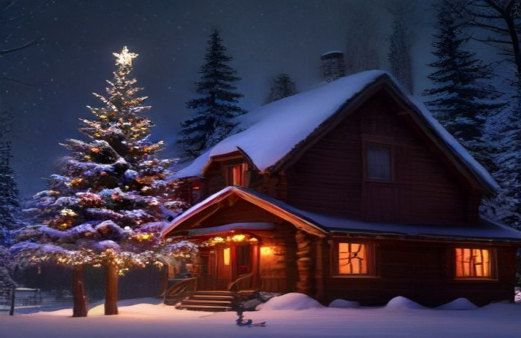 Christmas AI Wallpaper For Dual Monitor