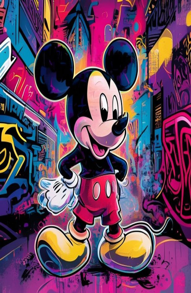 Mickey Mouse Dope AI Wallpaper