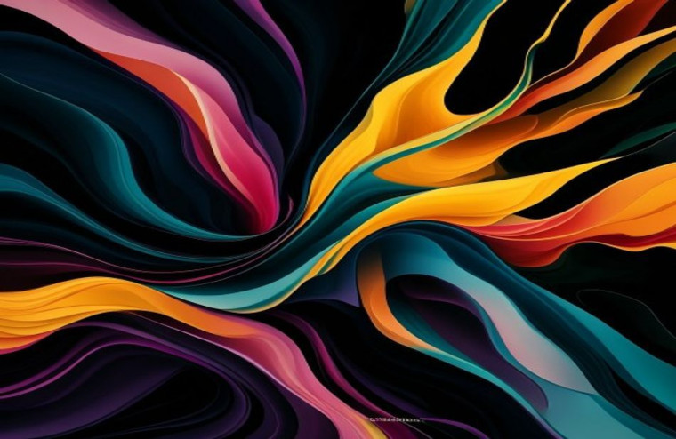 Black And Color AI Wallpaper