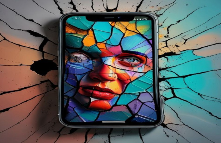 Cracked Screen Prank AI Wallpaper