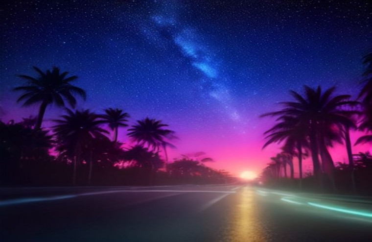 Retrowave AI Wallpaper