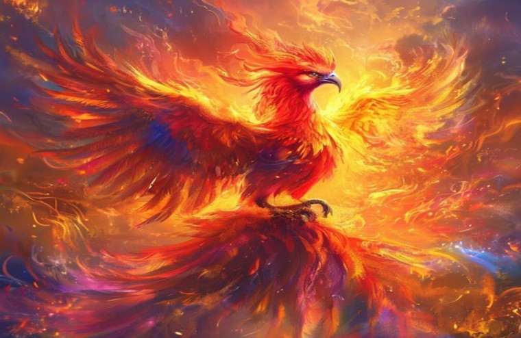 Phoenix Bird HD AI Wallpaper