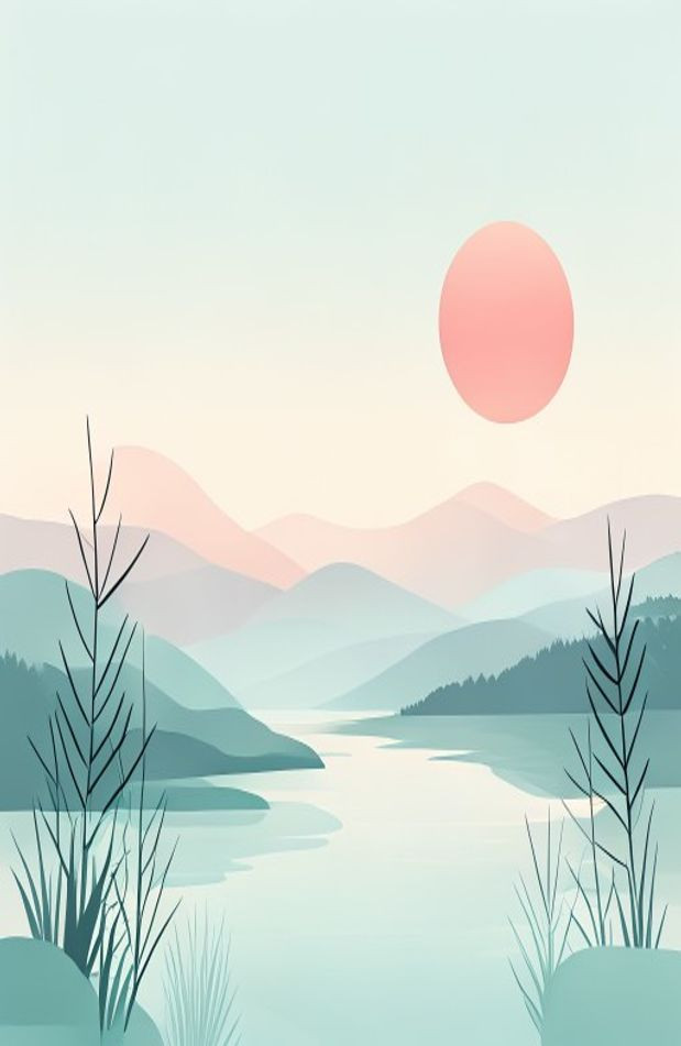 1080p Minimalist AI Wallpaper