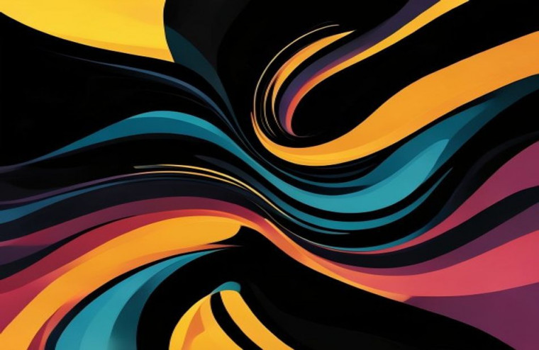 Black And Color AI Wallpaper