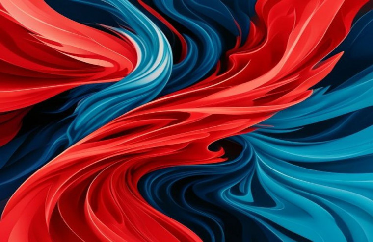 Red And Blue Fire AI Wallpaper
