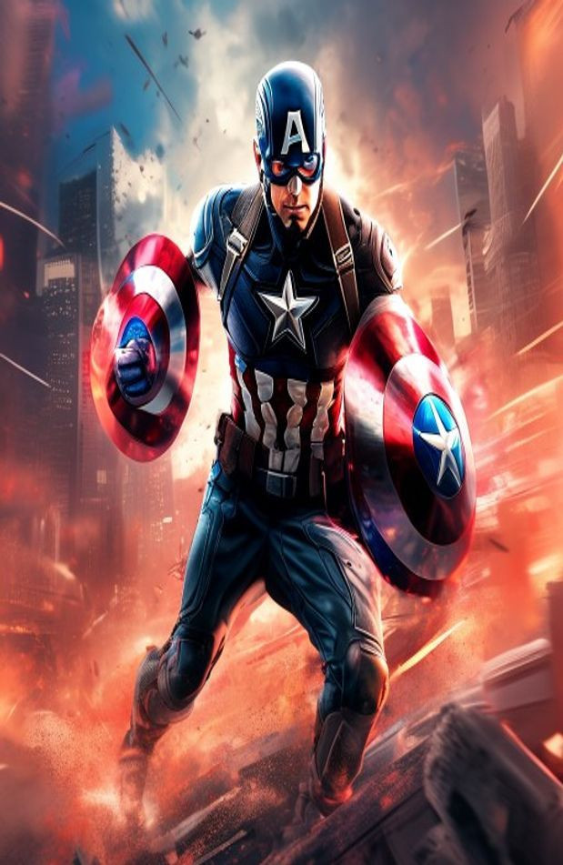 Captain America HD AI Wallpaper 1080p