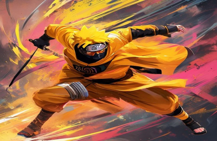 Yellow Flash Minato AI Wallpaper