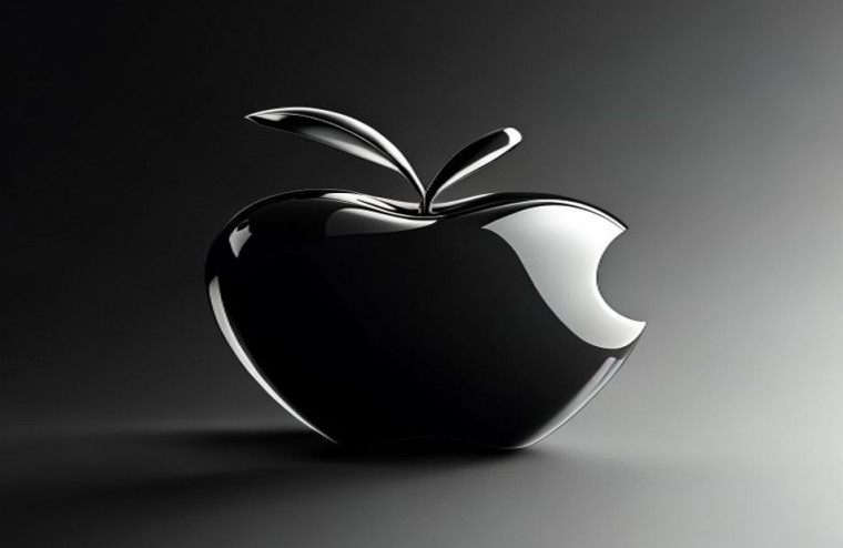 Black Apple AI Wallpaper