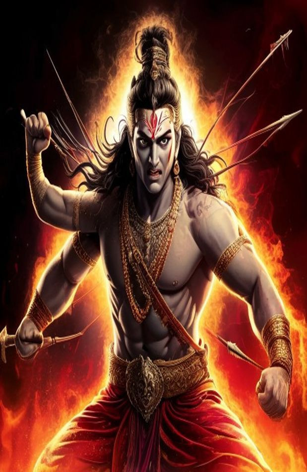 Lord Rama Angry AI Wallpaper