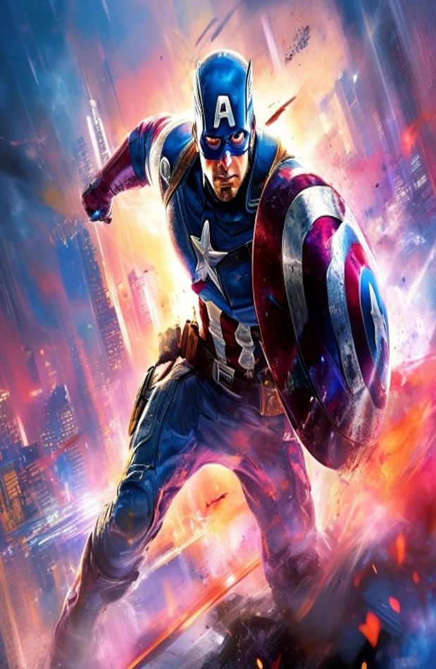 Captain America HD AI Wallpaper 1080p