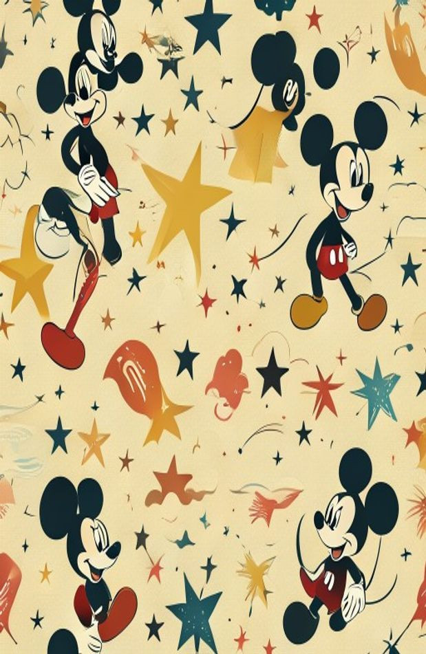 Vintage Mickey Mouse AI Wallpaper