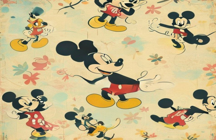 Vintage Mickey Mouse AI Wallpaper
