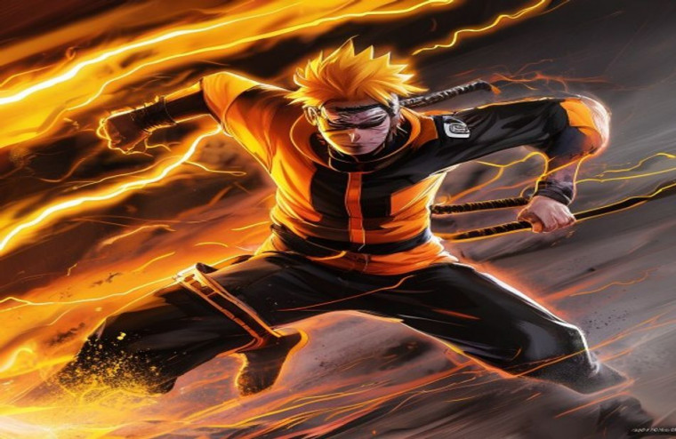 Yellow Flash Minato AI Wallpaper