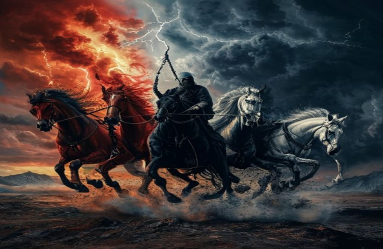 Four Horsemen Of The Apocalypse AI Wallpaper