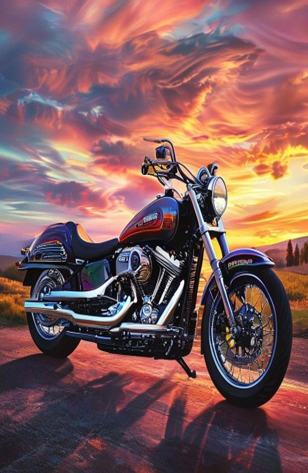 Harley Davidson AI Wallpaper