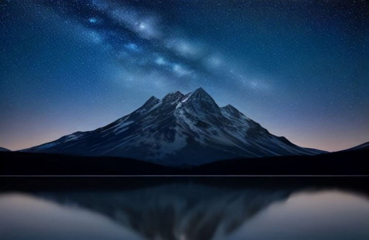 Mountain Night AI Wallpaper
