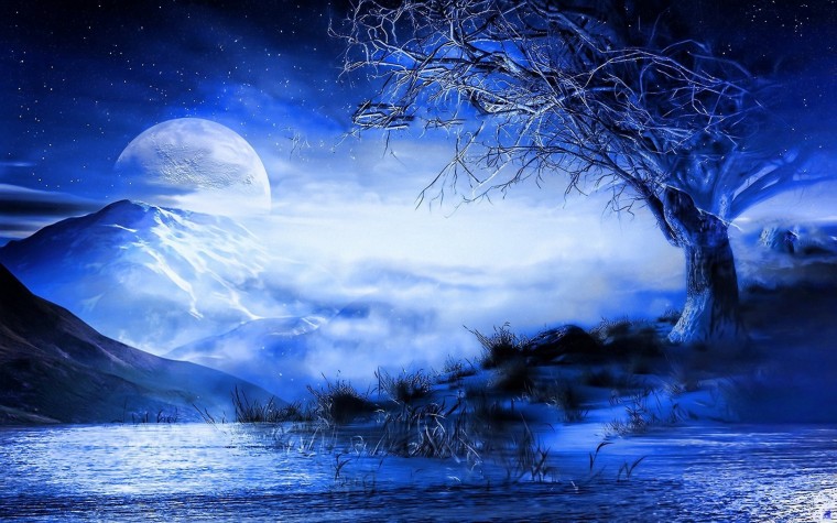 🔥 Free Download Blue Sky And Moon Wallpaper Stock Photos by @jonathanb ...