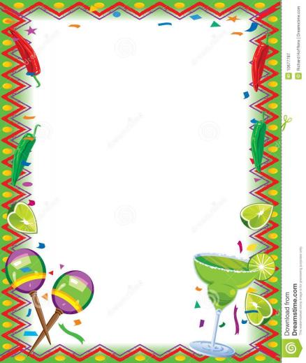 Printable Mexican Fiesta Borders