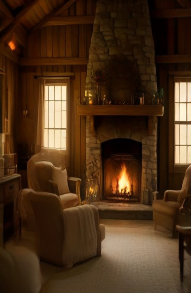 Live Fireplace AI Wallpaper