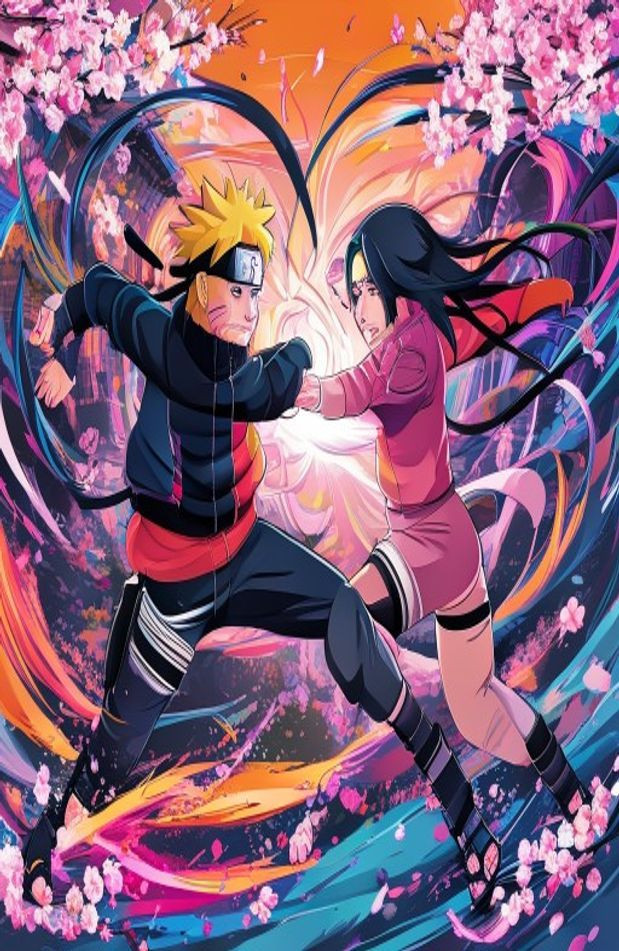 Naruto And Sakura AI Wallpaper