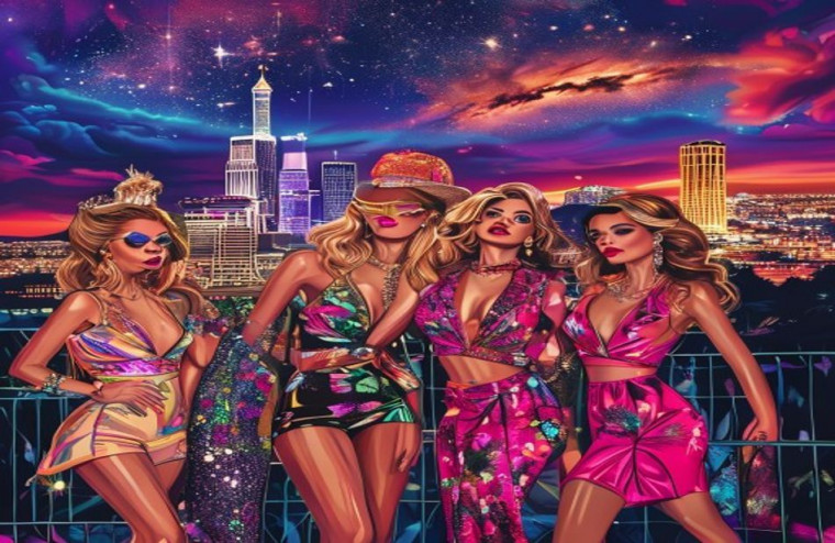 Hollywood Girls AI Wallpaper