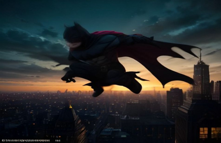 Batman Cartoon AI Wallpaper