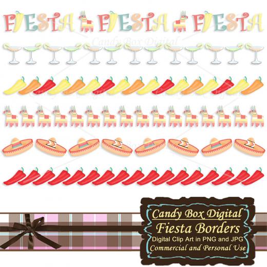 Printable Mexican Fiesta Borders