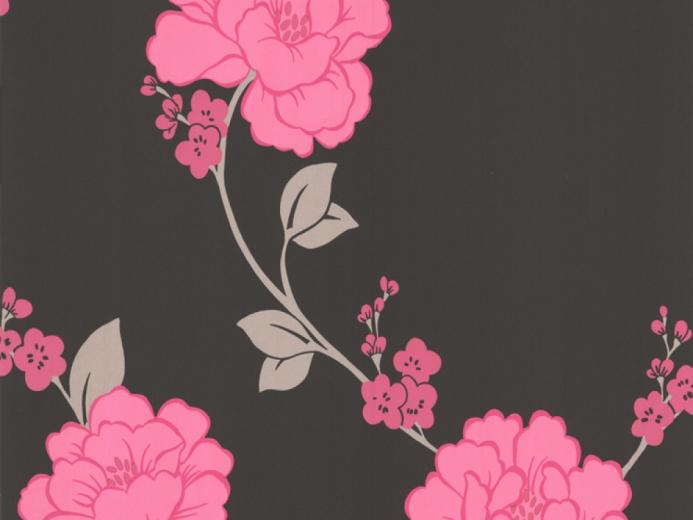 [45+] Black and Pink Flower Wallpaper on WallpaperSafari