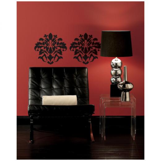 Free download Roommates Damask Black Peel Stick Wall Decals Pricefallscom [600x600] for your