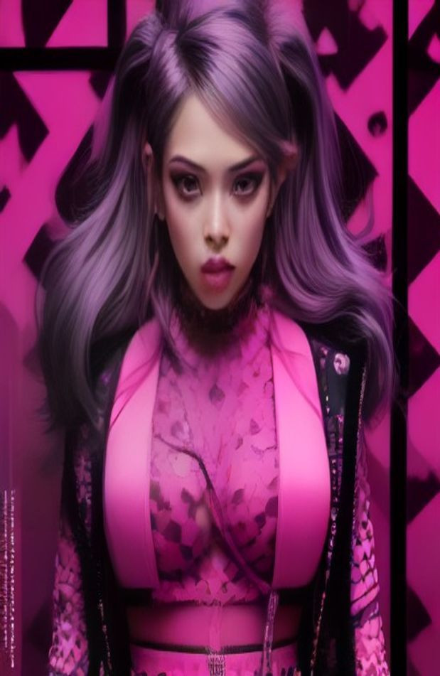Pink Baddie AI Wallpaper