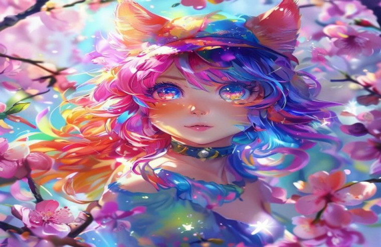Anime Cat Girl AI Wallpaper