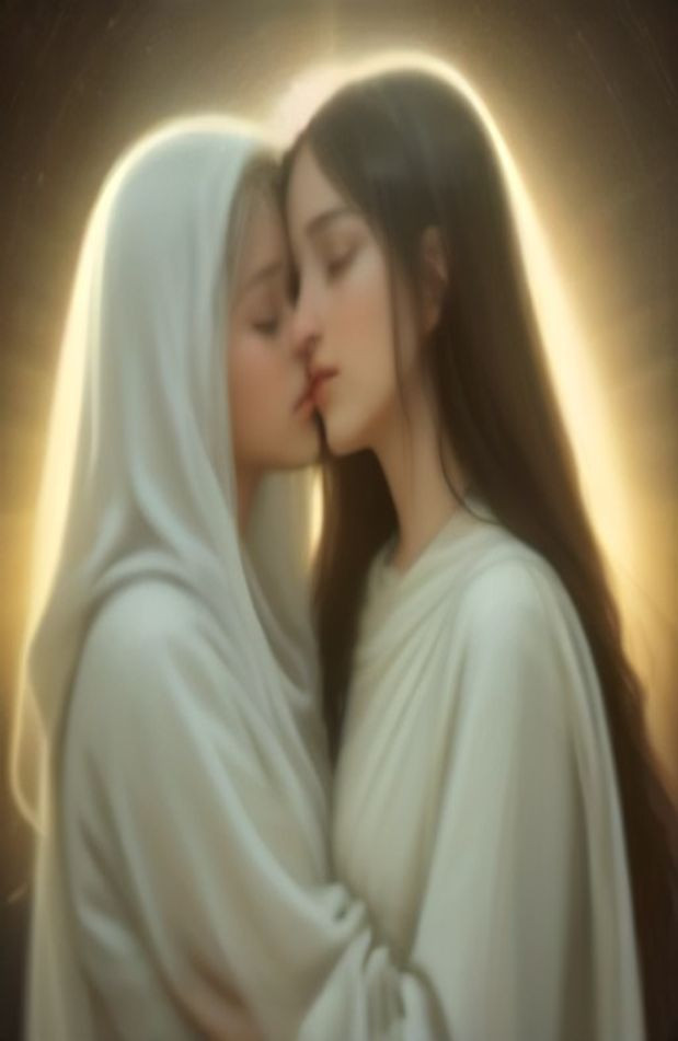 Jesus Christ Mother Mary AI Wallpaper