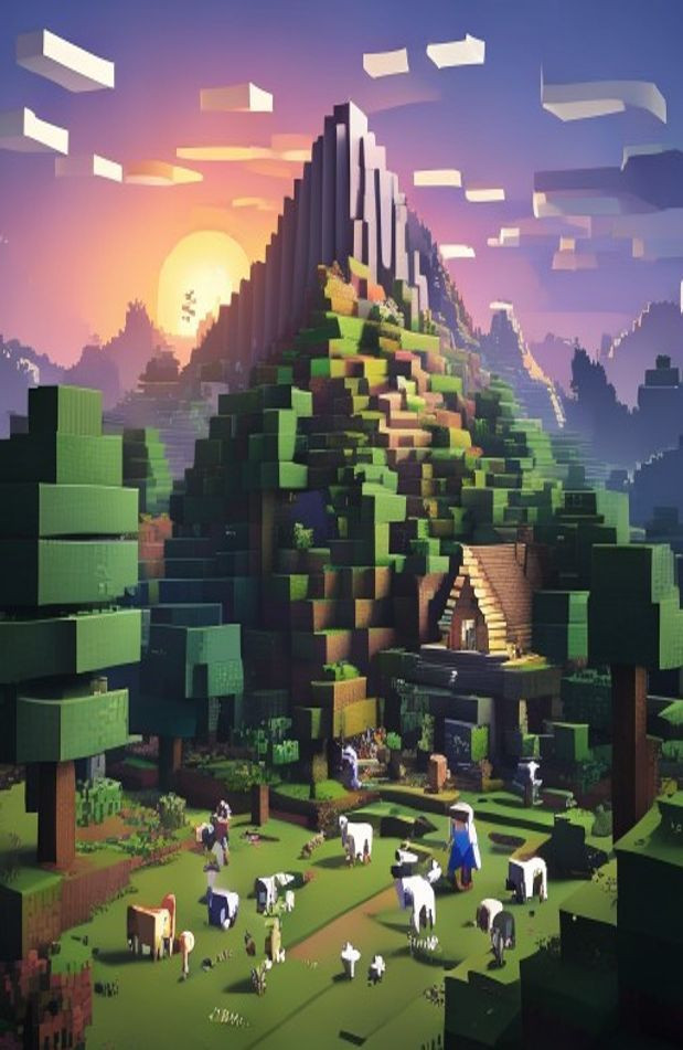 Cool Minecraft AI Wallpaper