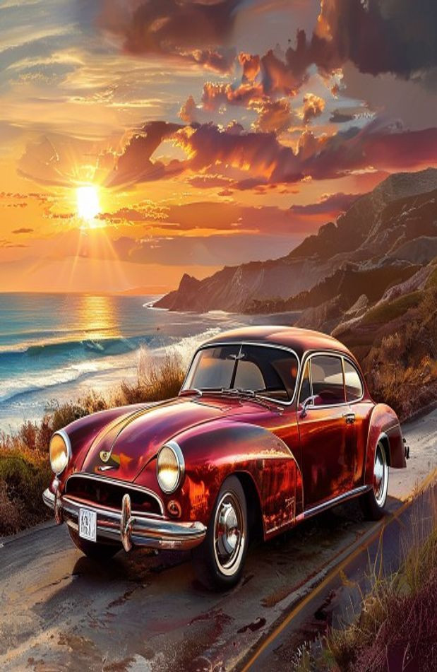 Classic Car Pictures AI Wallpaper