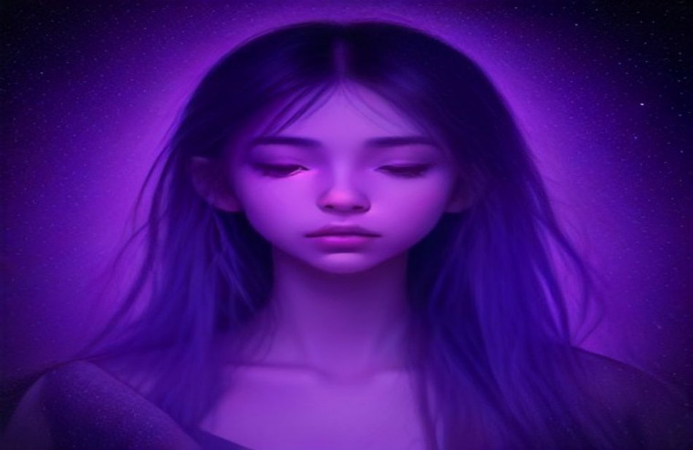 Cool Purple Aesthetic AI Wallpaper