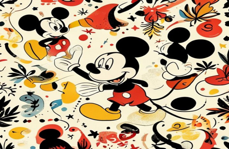 Vintage Mickey Mouse AI Wallpaper