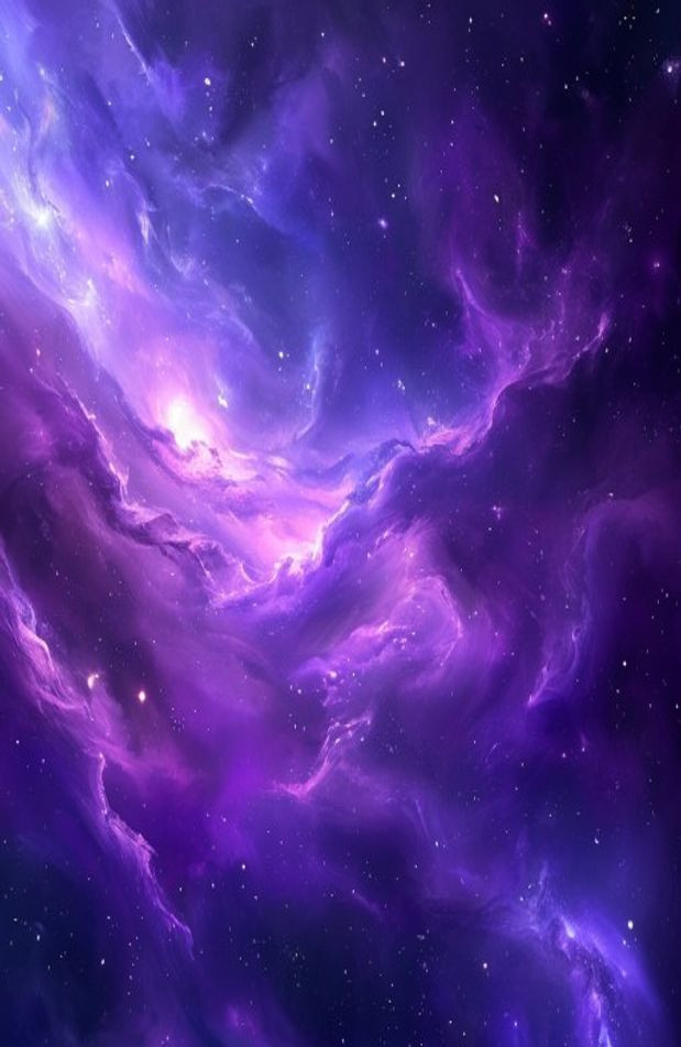 HD Purple Space AI Wallpaper