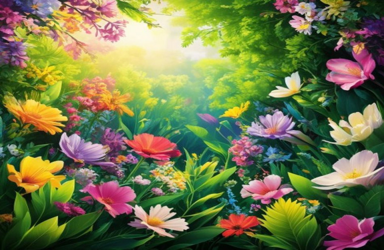 Spring Flowers Screensavers AI Wallpaper