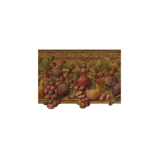 Free download Brown Cream Apple Cherry Grape Vines Wallpaper Border