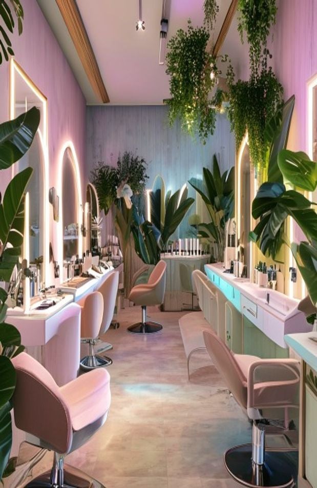 Beauty Salon AI Wallpaper