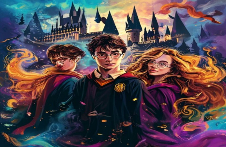 Harry Ron And Hermione AI Wallpaper
