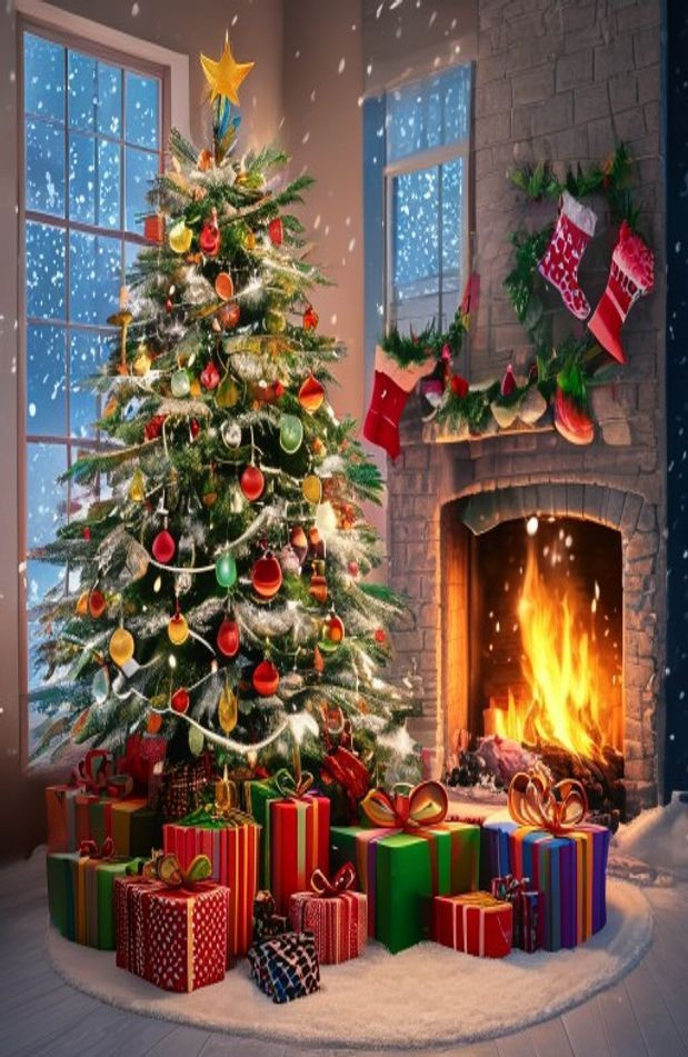 Christmas AI Background Pictures