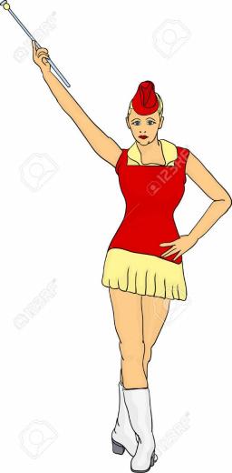 Free Download Vector Majorette Isolated On Background Stock Vector