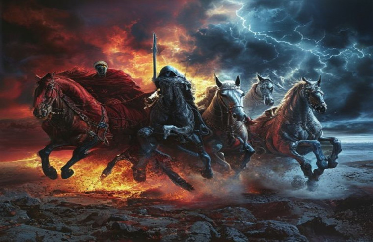 Four Horsemen Of The Apocalypse AI Wallpaper