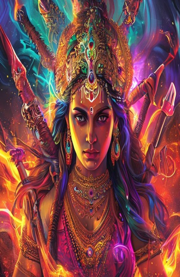 God Durga HD AI Wallpaper
